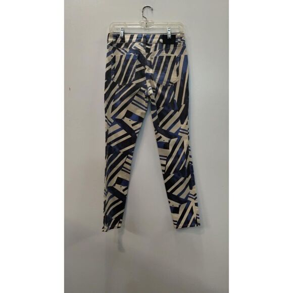 DKNY Blue and beige abstract Legging Jeans - Picture 7 of 8